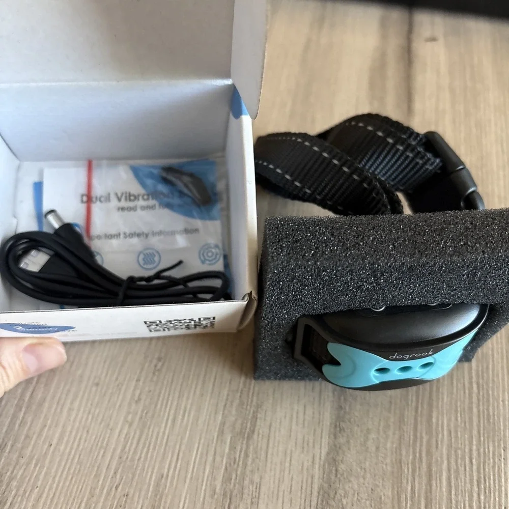 DogRook Rechargeable Dog Bark Collar‎ - Humane, No Shock Barking Collar Blue